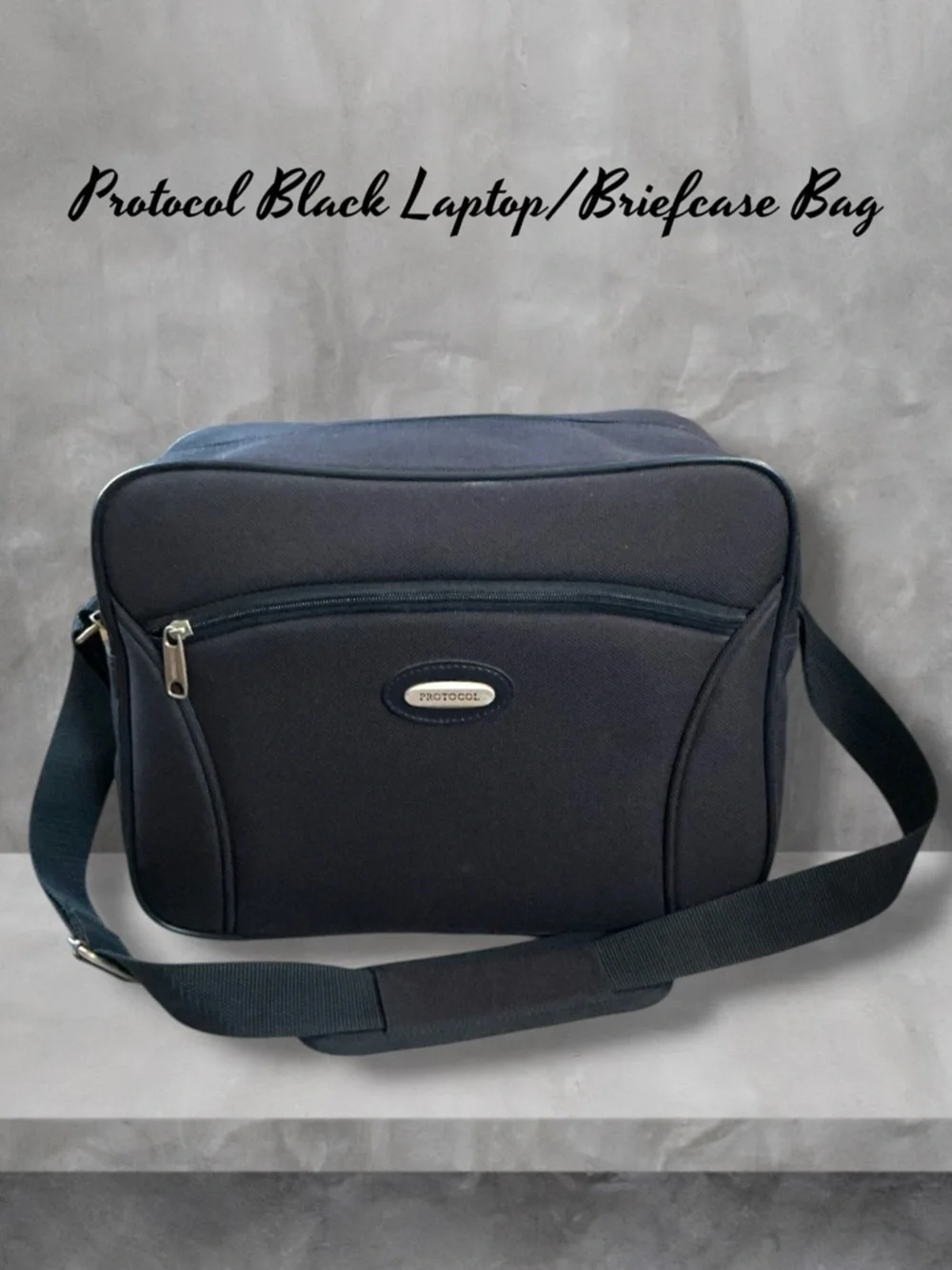 🌺Protocol Black Men's Laptop Briefcase Shoulder Bag